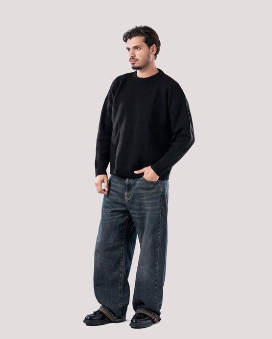 TT BLACK KNIT SWEATER