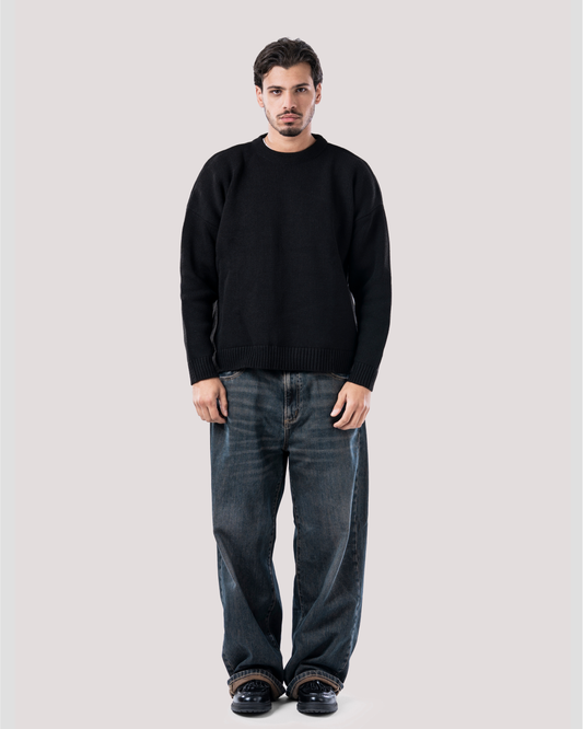 TT BLACK KNIT SWEATER